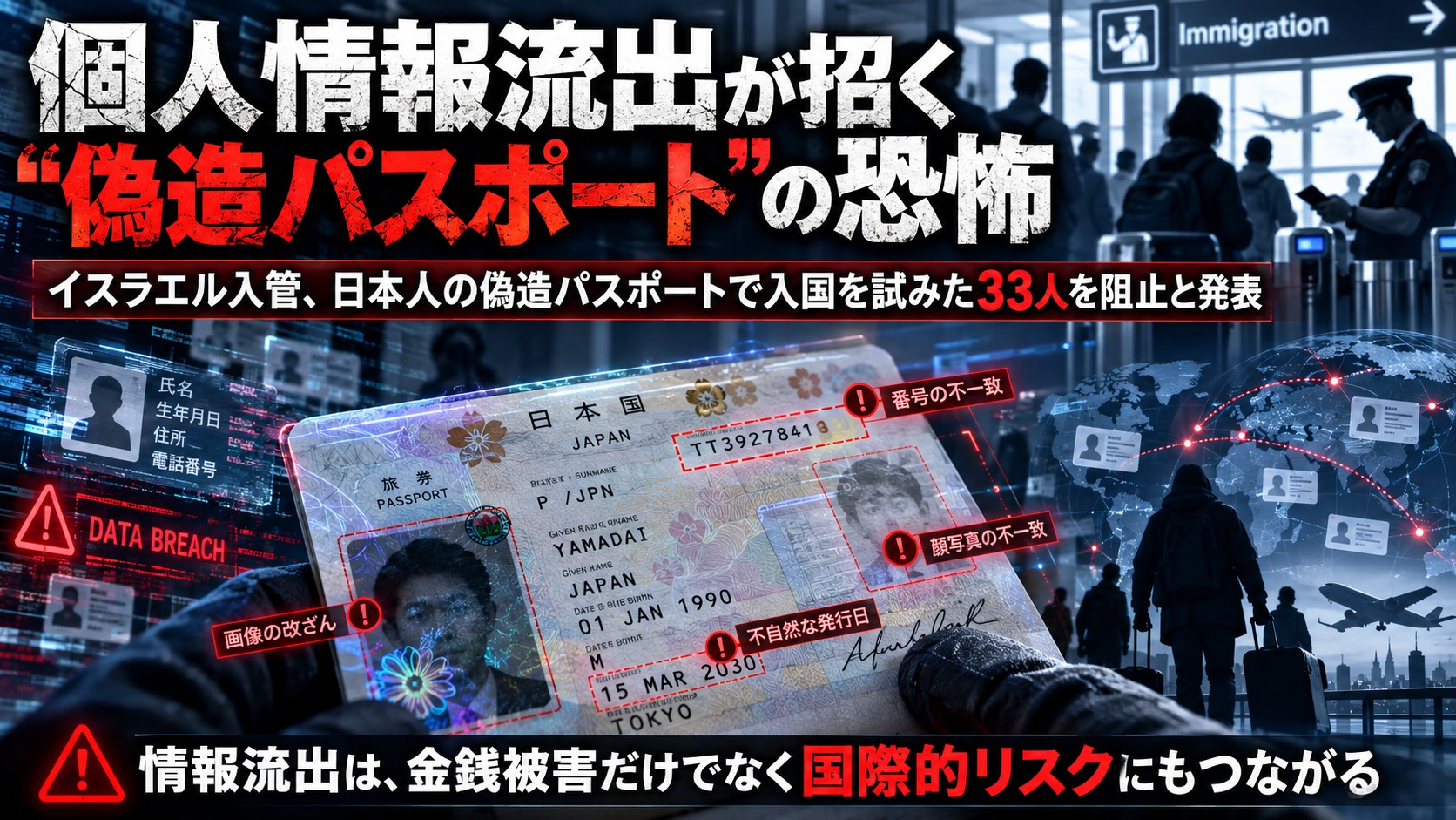個人情報流出が招く偽造パスポートの恐怖